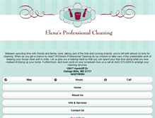 Tablet Screenshot of elenascleaning.com